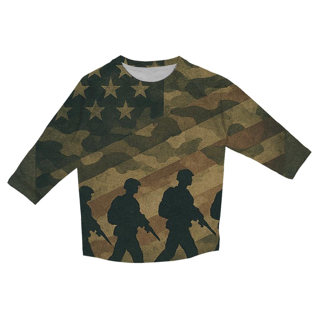 Camouflage Stars Recon personalized 3/4 sleeve tees