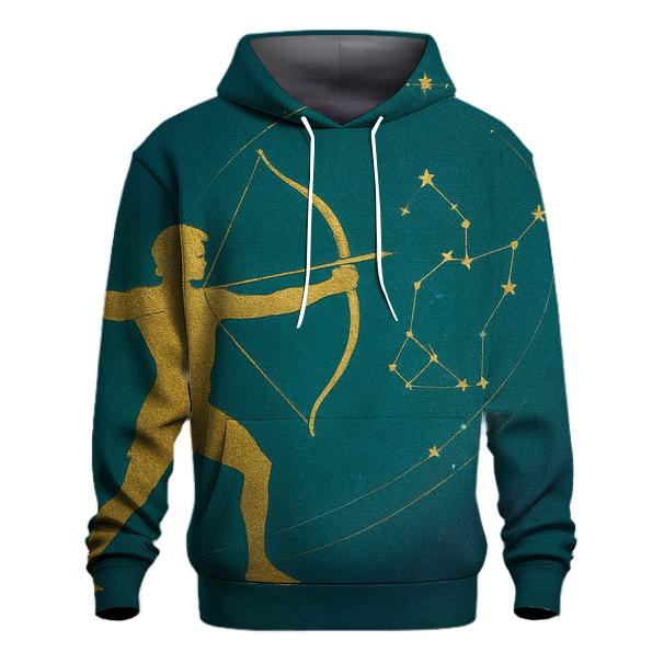 Sagittarius Archer Star Map graphic hoodies