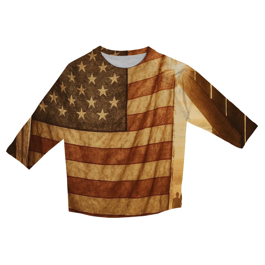 Rustic Reunion Banner trendy 3/4 sleeve tops