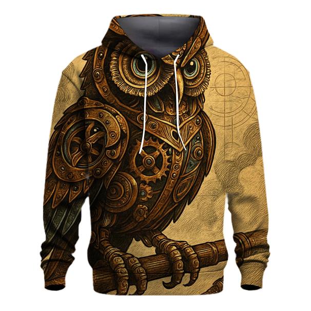 Steampunk Mechanical Owl hoodie styles