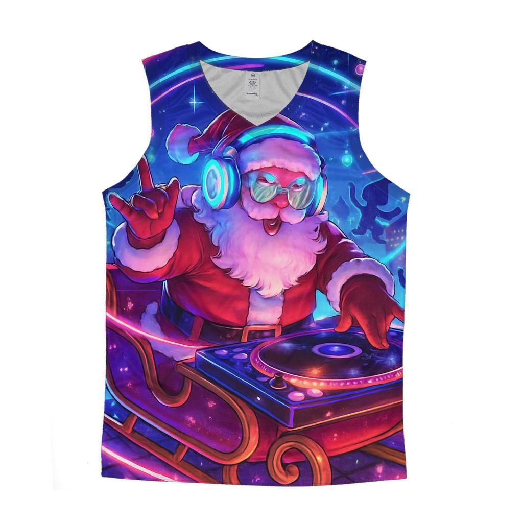 Neon DJ Claus custom tank tops