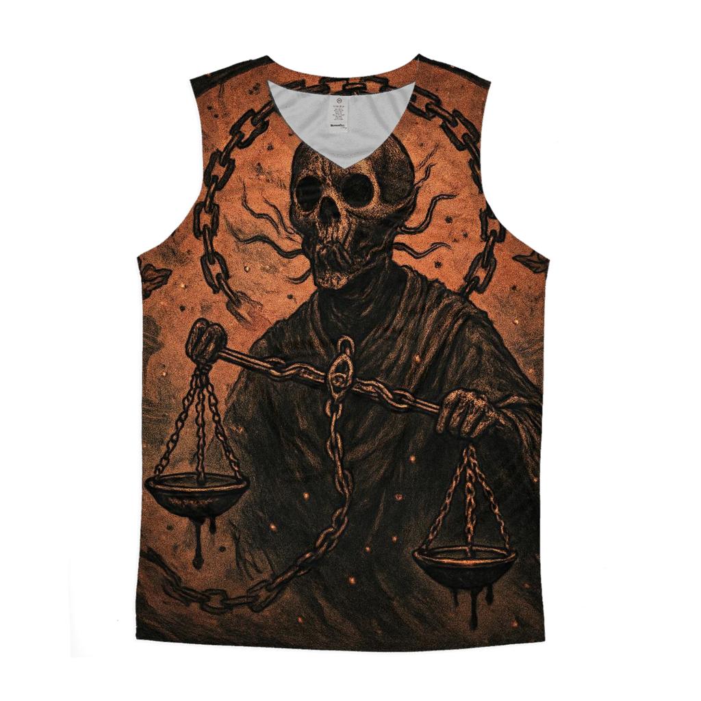Chained Skeleton Adjudicator stylish racerback tanks