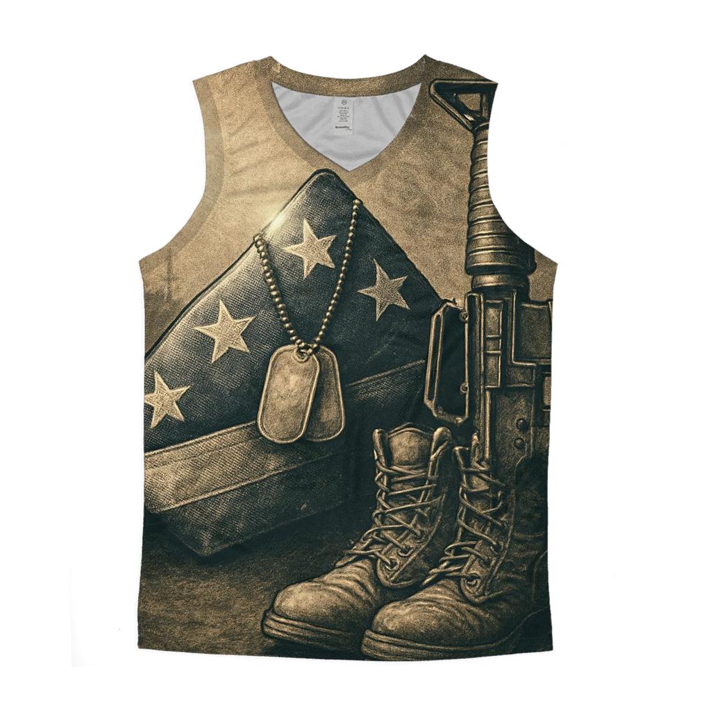 Ironfold Remembrance graphic print tank tops