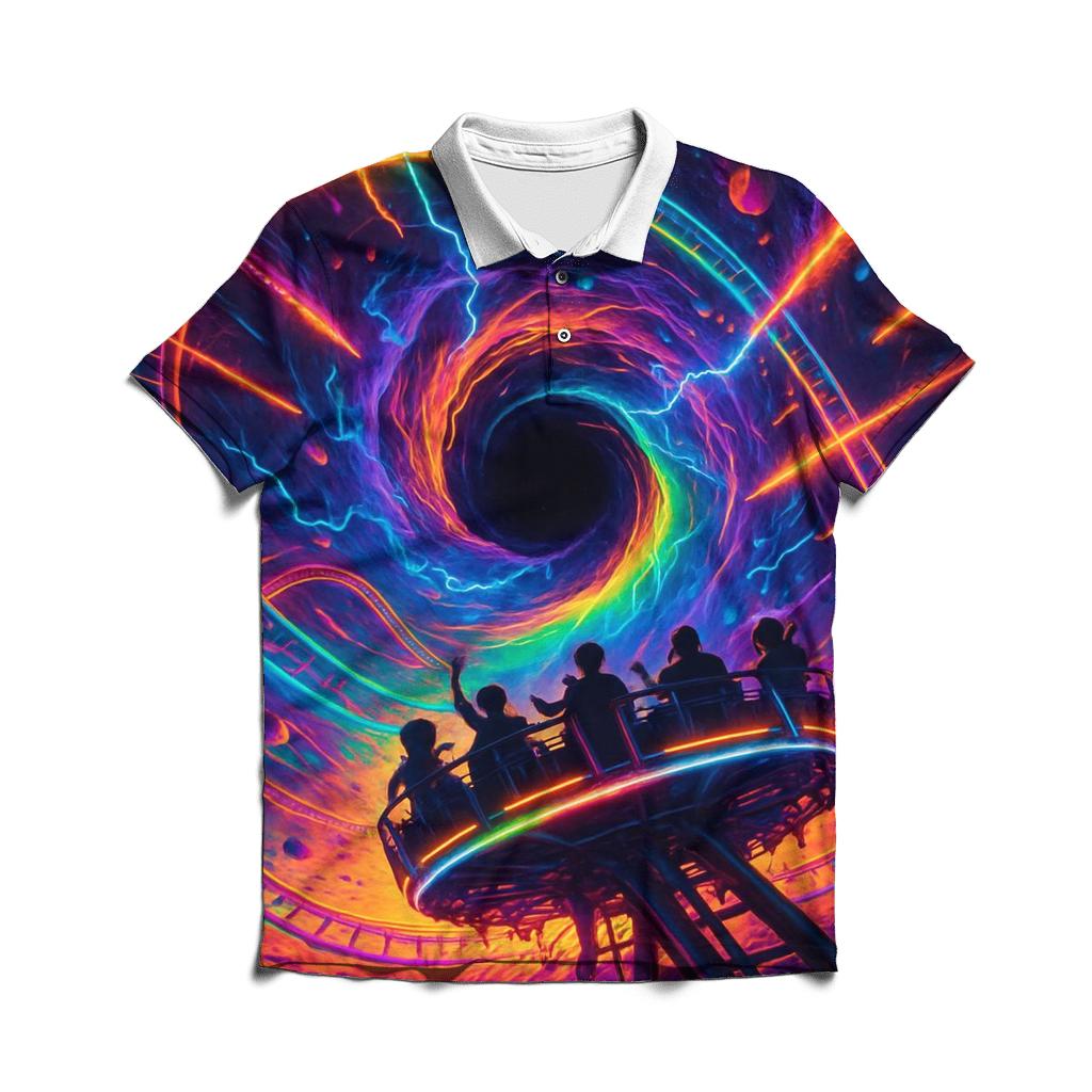 Black Hole Carnival premium cotton polo shirts