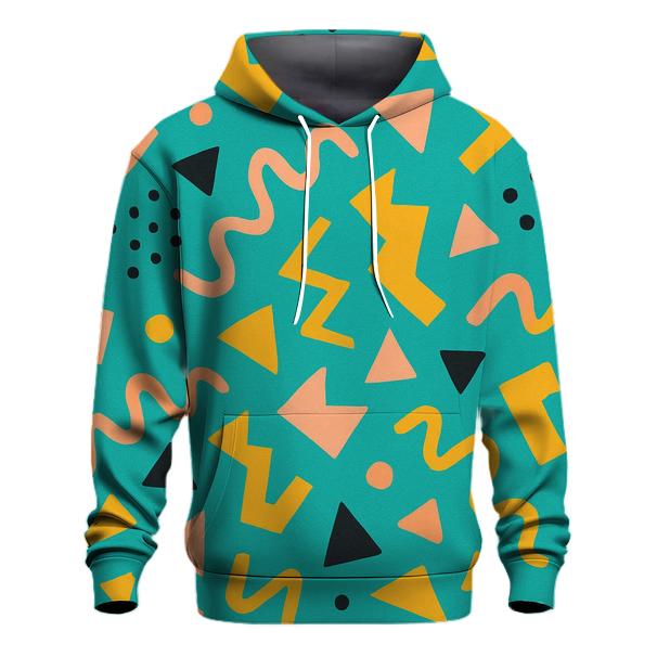 Memphis Neon Shuffle zip-up hoodies