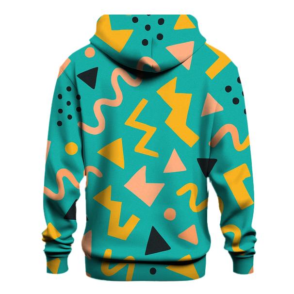 Memphis Neon Shuffle zip-up hoodies