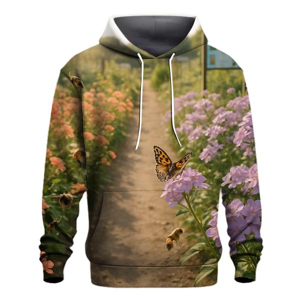 Pollinator Alley With Native Phlox designer hoodies