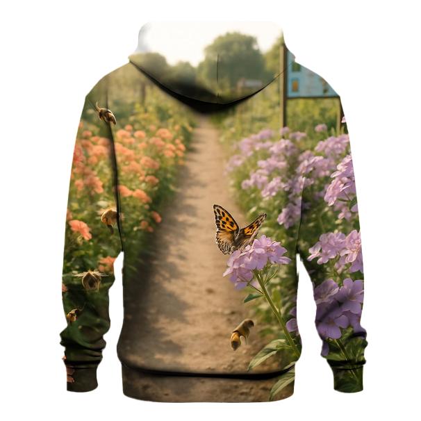 Pollinator Alley With Native Phlox designer hoodies