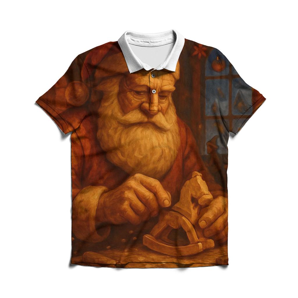 Vintage Workshop Wood Santa premium cotton polo shirts