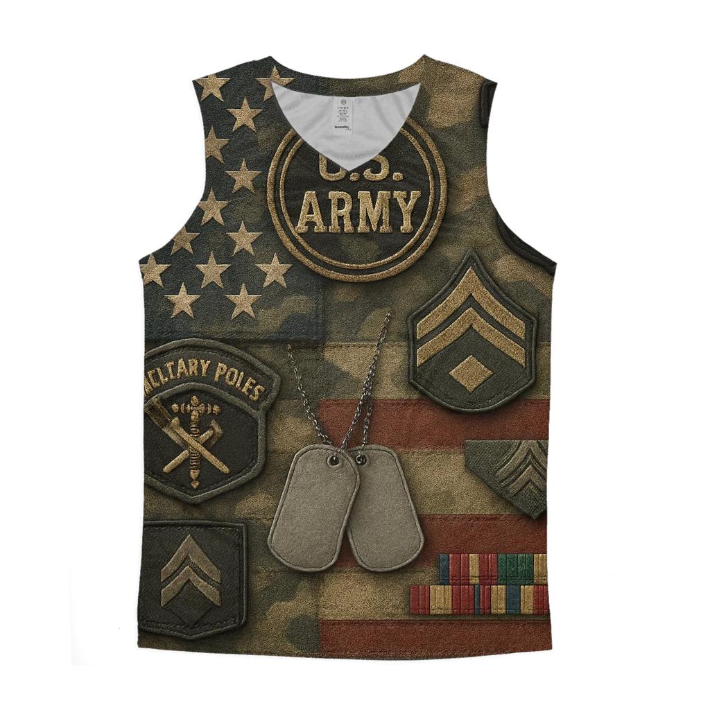Valor Patchwork cotton sleeveless tops