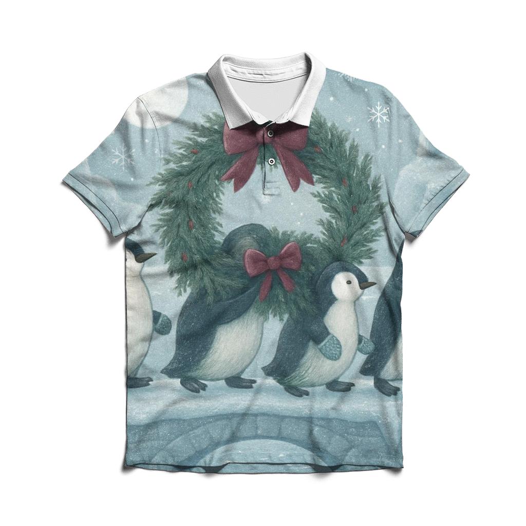 Penguin Pilgrimage To The Wreath embroidered polo tops