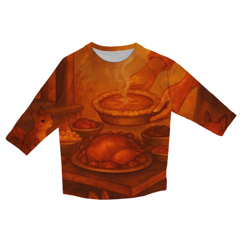 Harvest Lantern Circle stylish quarter sleeve tops