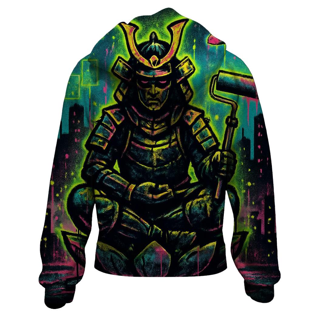 Graffiti Lotus Samurai hoodie styles