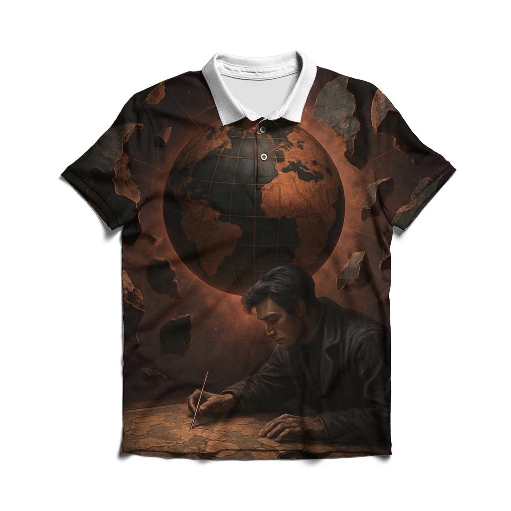 Atlas Of Shattered Worlds stylish collar polo tees