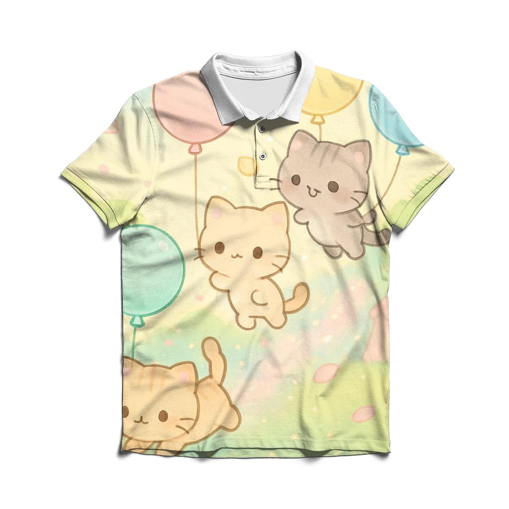Balloon Parade Kittens custom polo shirts