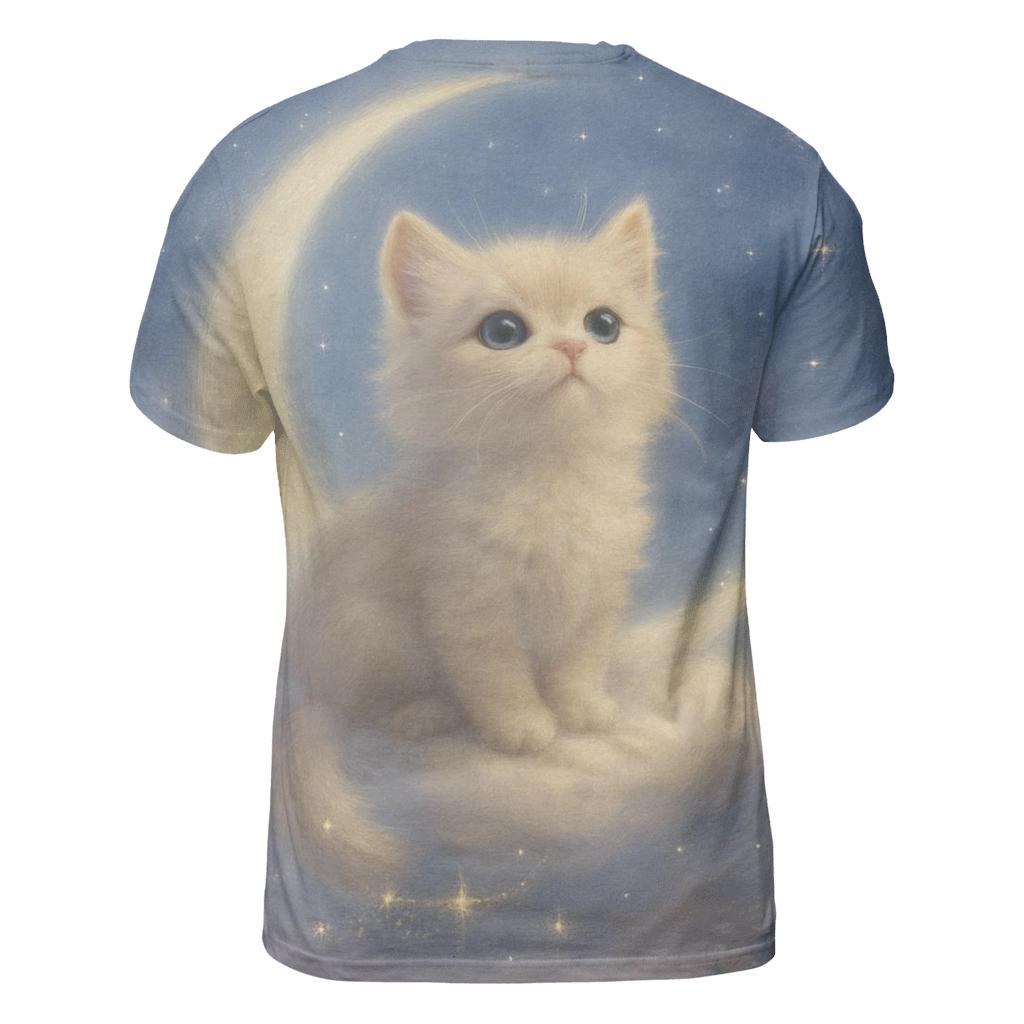 Moonlit Cloud Kitten statement graphic shirts