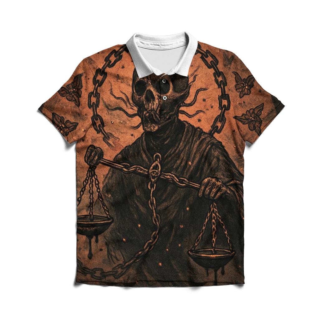 Chained Skeleton Adjudicator classic pique polos