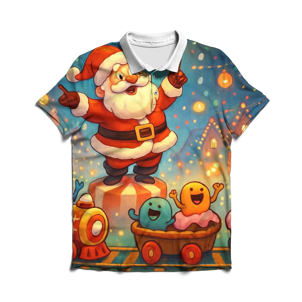 Candy Conductor Santa premium cotton polo shirts