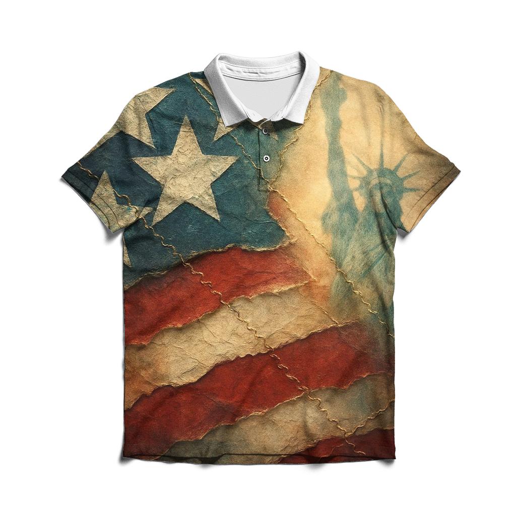 Liberty Wave Collage designer slim fit polos