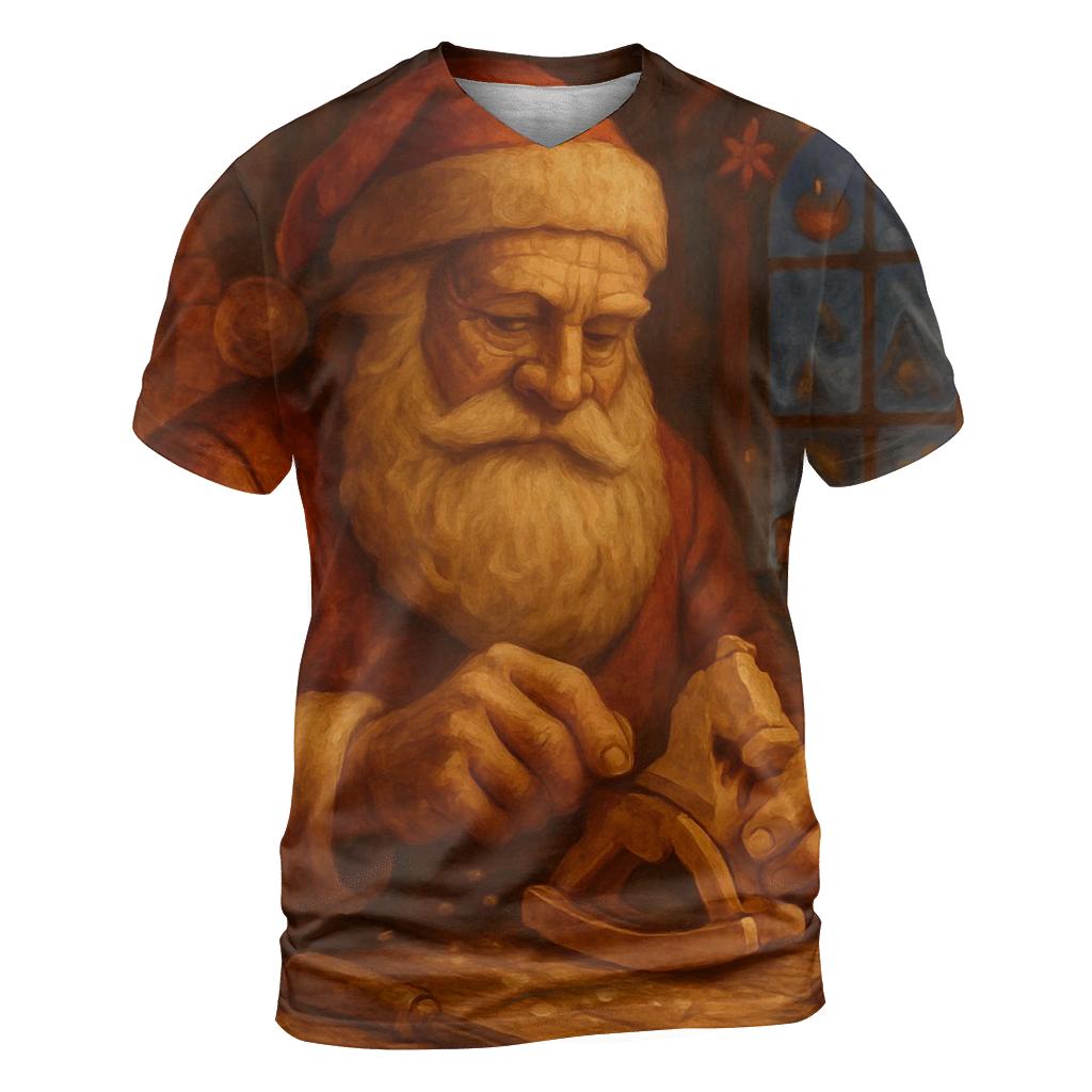 Vintage Workshop Wood Santa trendy printed shirt styles
