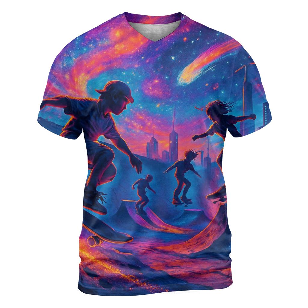 Stardust Skatepark trendy printed shirt styles