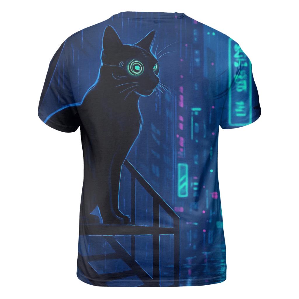 Cyberpunk Alleywatch Cat trendy printed shirt styles