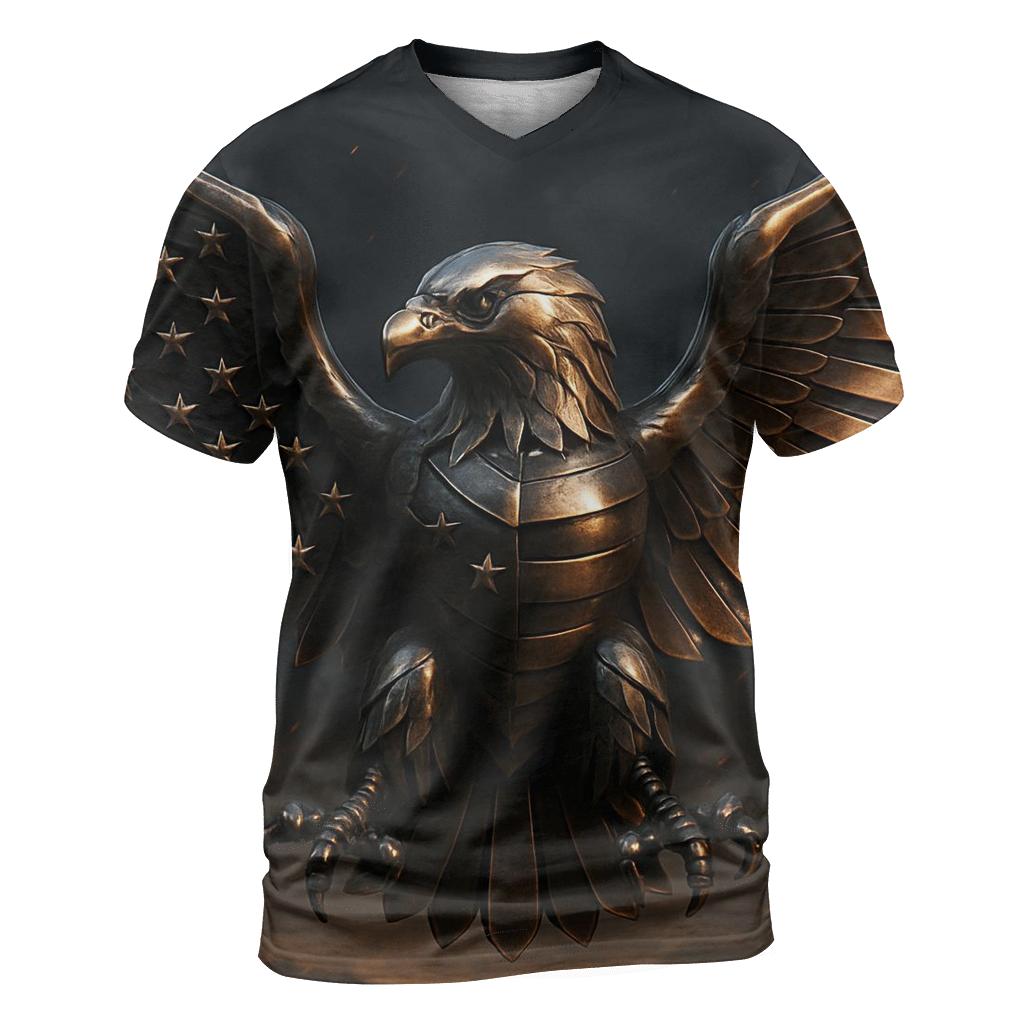 Eagle Herald In Bronze creative print fashion shirts