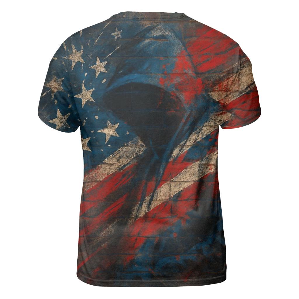Patriotic Graffiti Cascade creative print fashion shirts