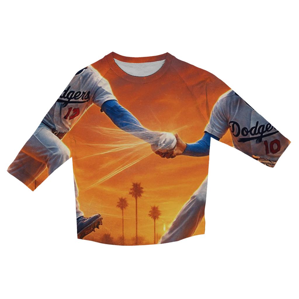 California Sunset Double Play trendy 3/4 sleeve tops