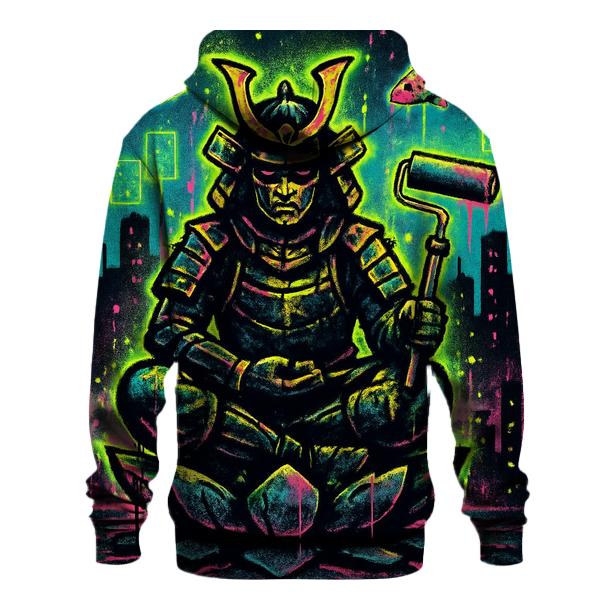 Graffiti Lotus Samurai embroidered hoodies