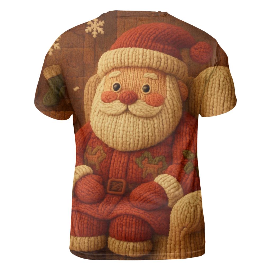 Patchwork Knitted Santa custom all-over print shirts