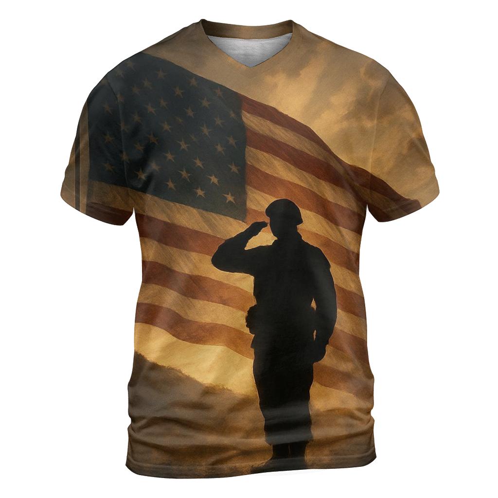 Dawn Sentinel Flag trendy printed shirt styles