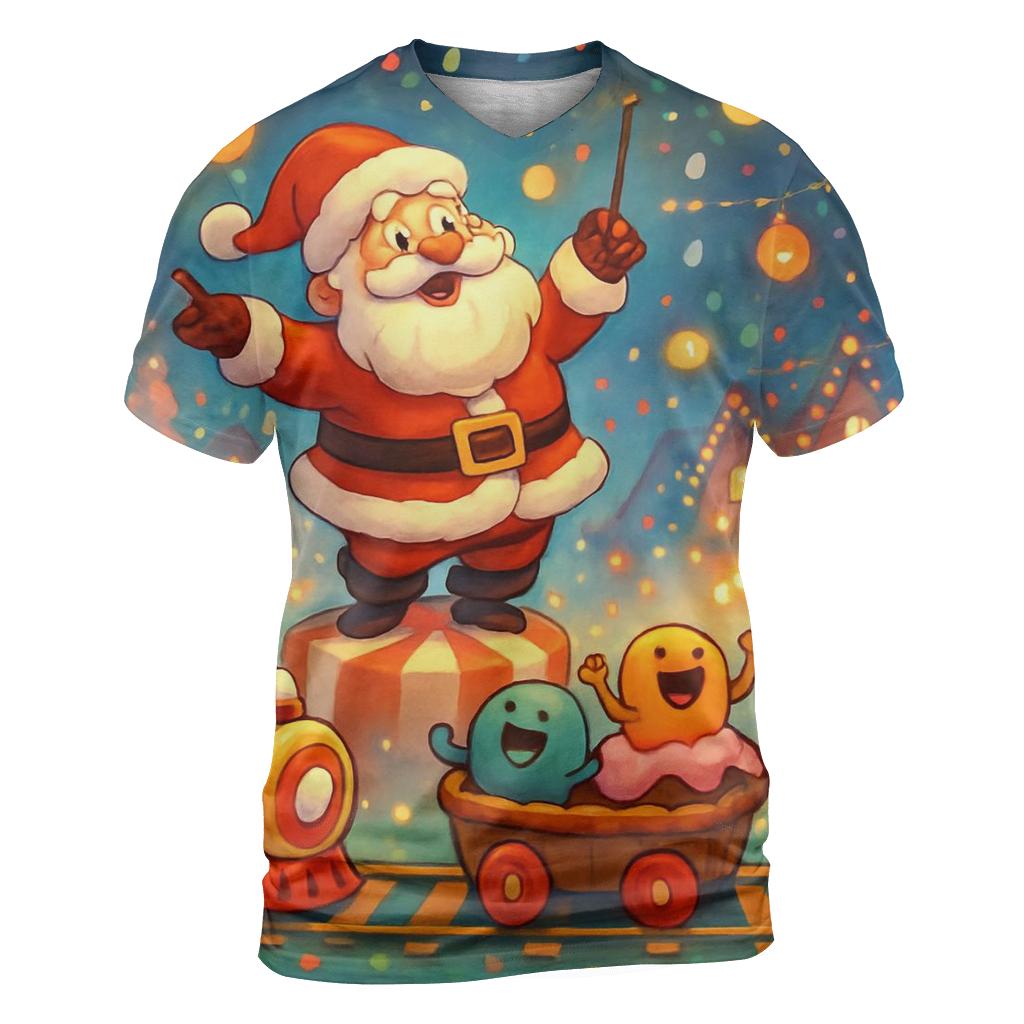Candy Conductor Santa personalized full print shirts