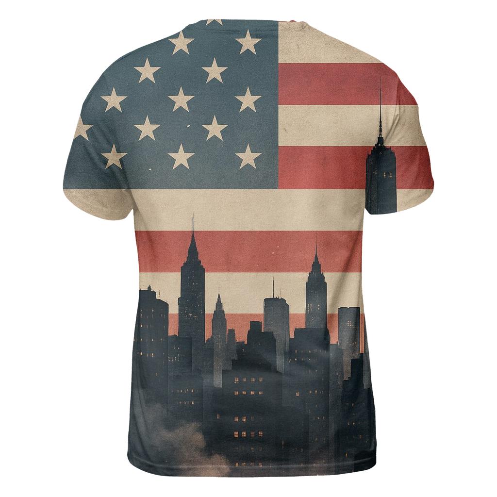 Urban Skyline Stripes personalized full print shirts