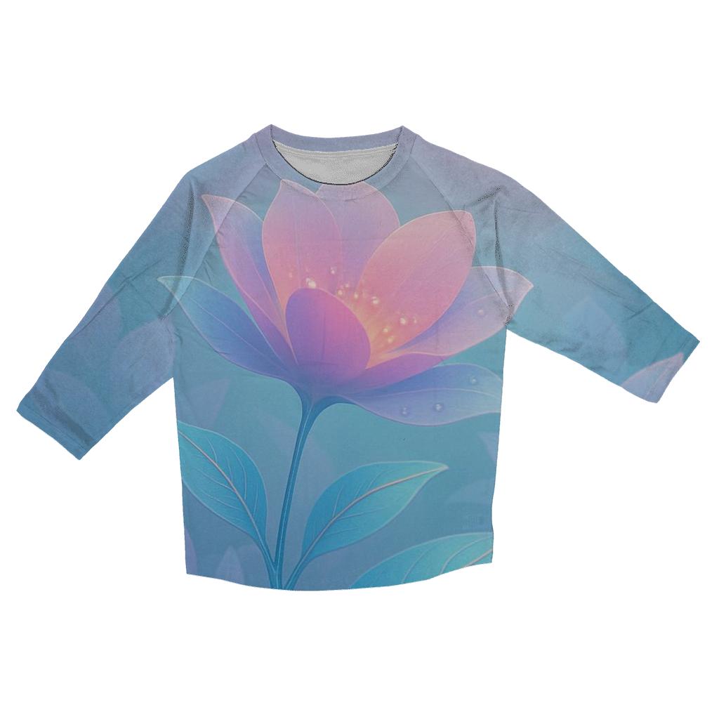 Moonlit Gradient Gardens fashion 3/4 sleeve shirts