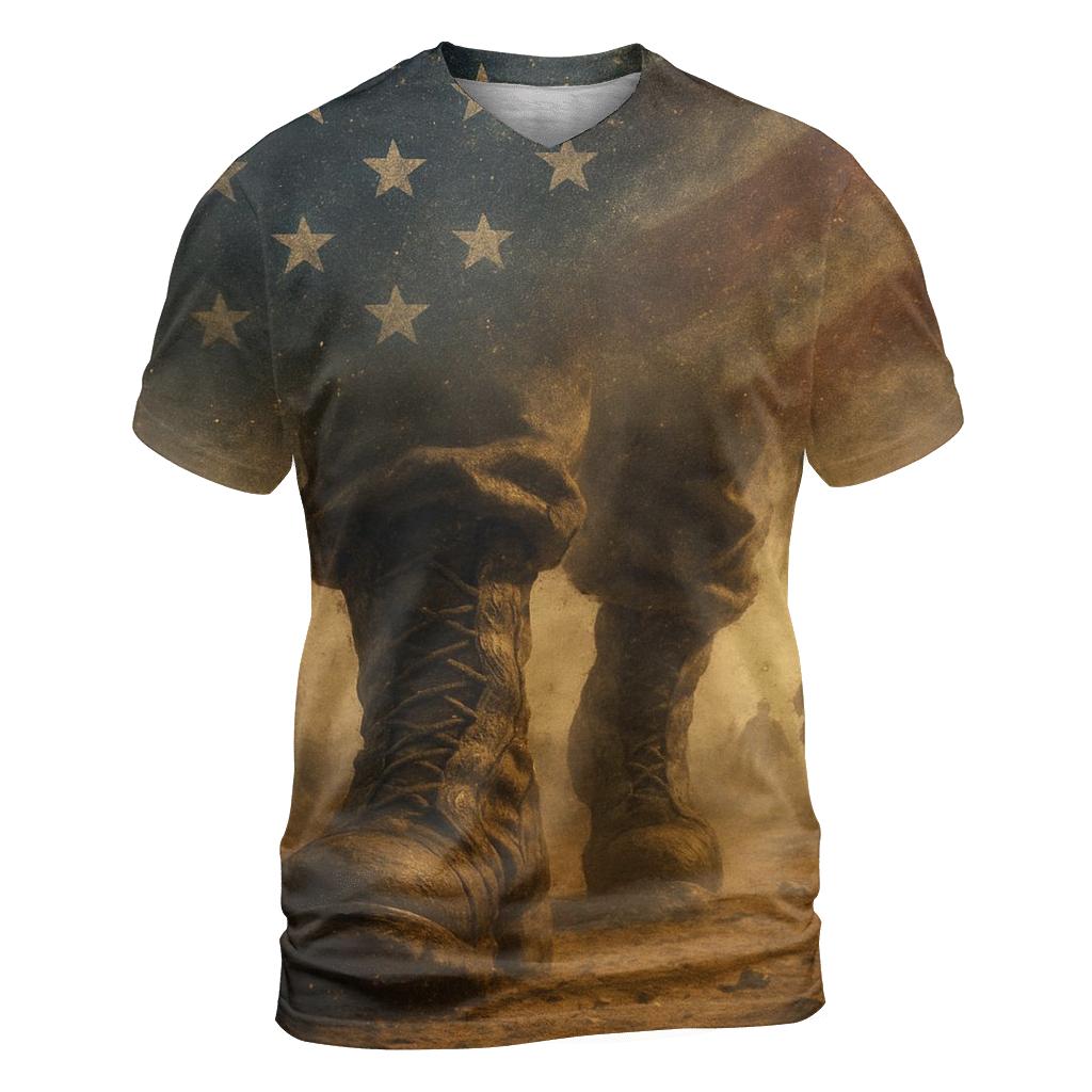 Trail Of Honor vibrant all-over design tees
