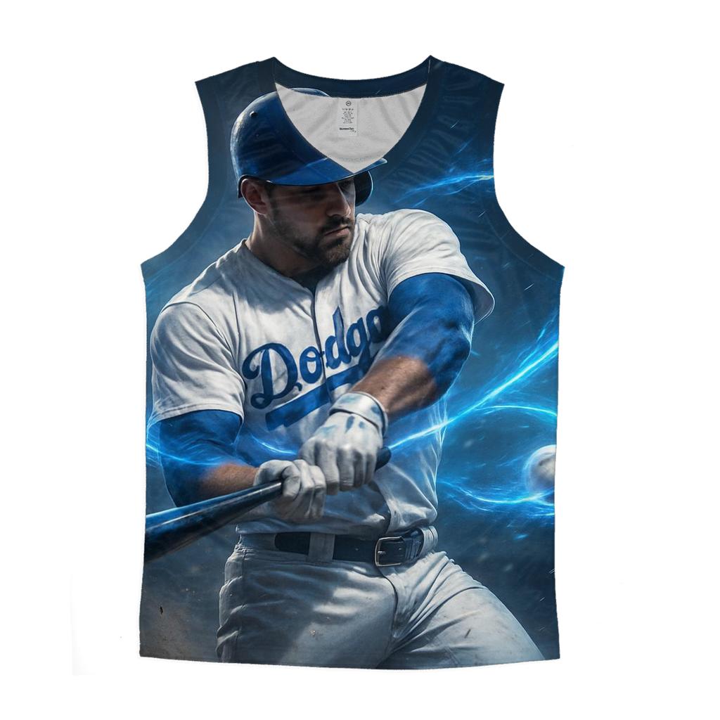 Blue Energy Swing personalized athletic tanks
