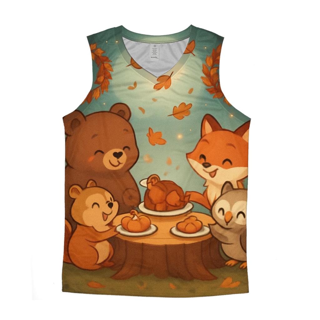 Woodland Feast Quartet designer workout tanks