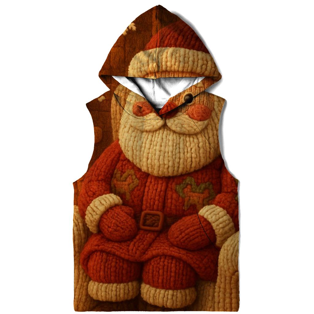 Patchwork Knitted Santa zip-up hoodies