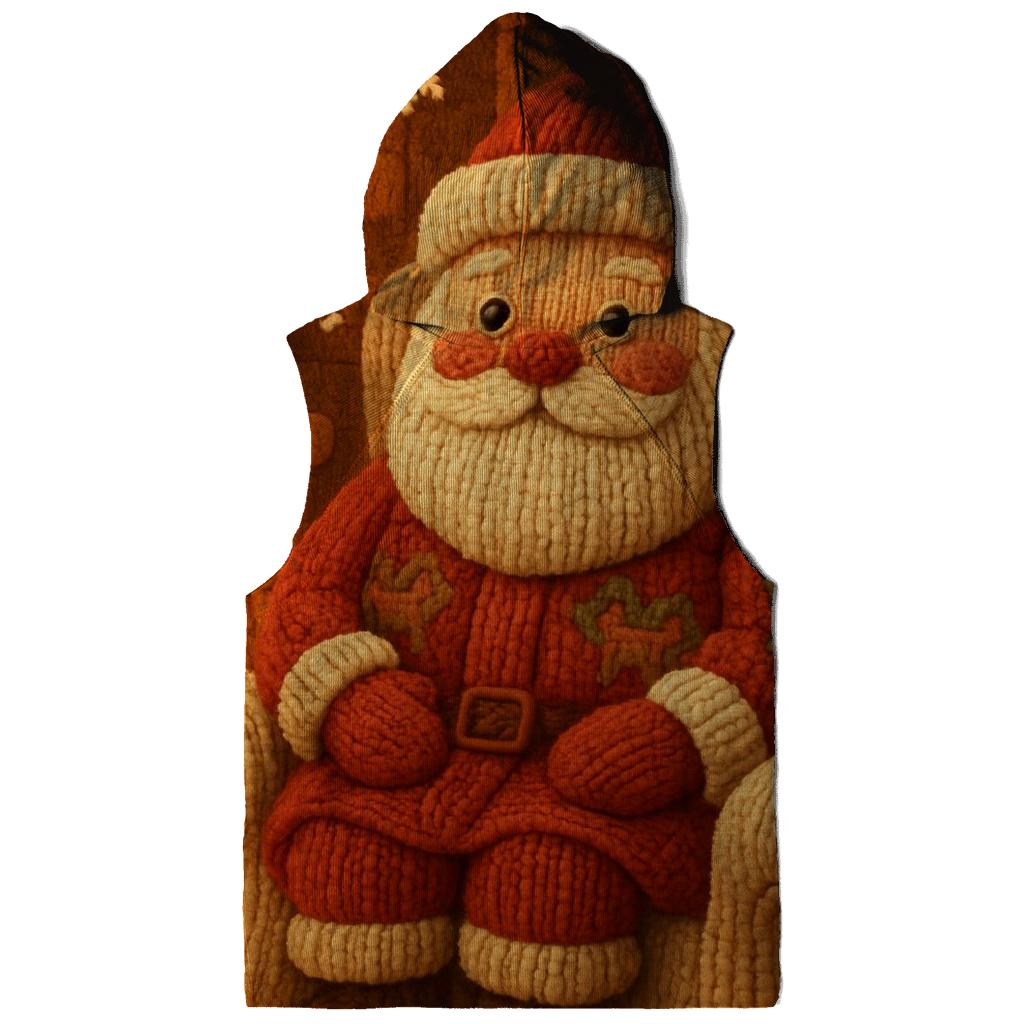 Patchwork Knitted Santa zip-up hoodies