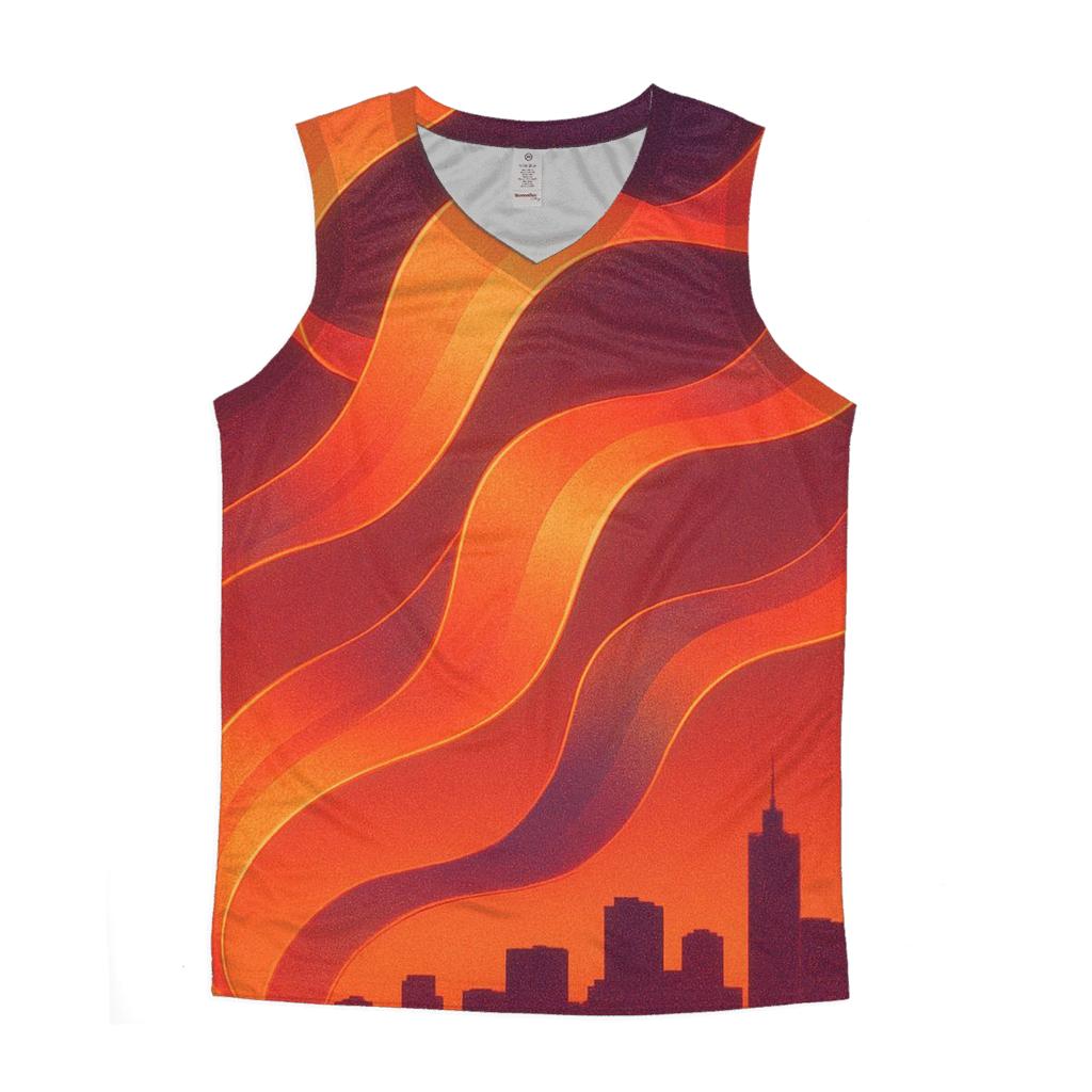 Velvet Sunset Ribbons sports performance tank tops