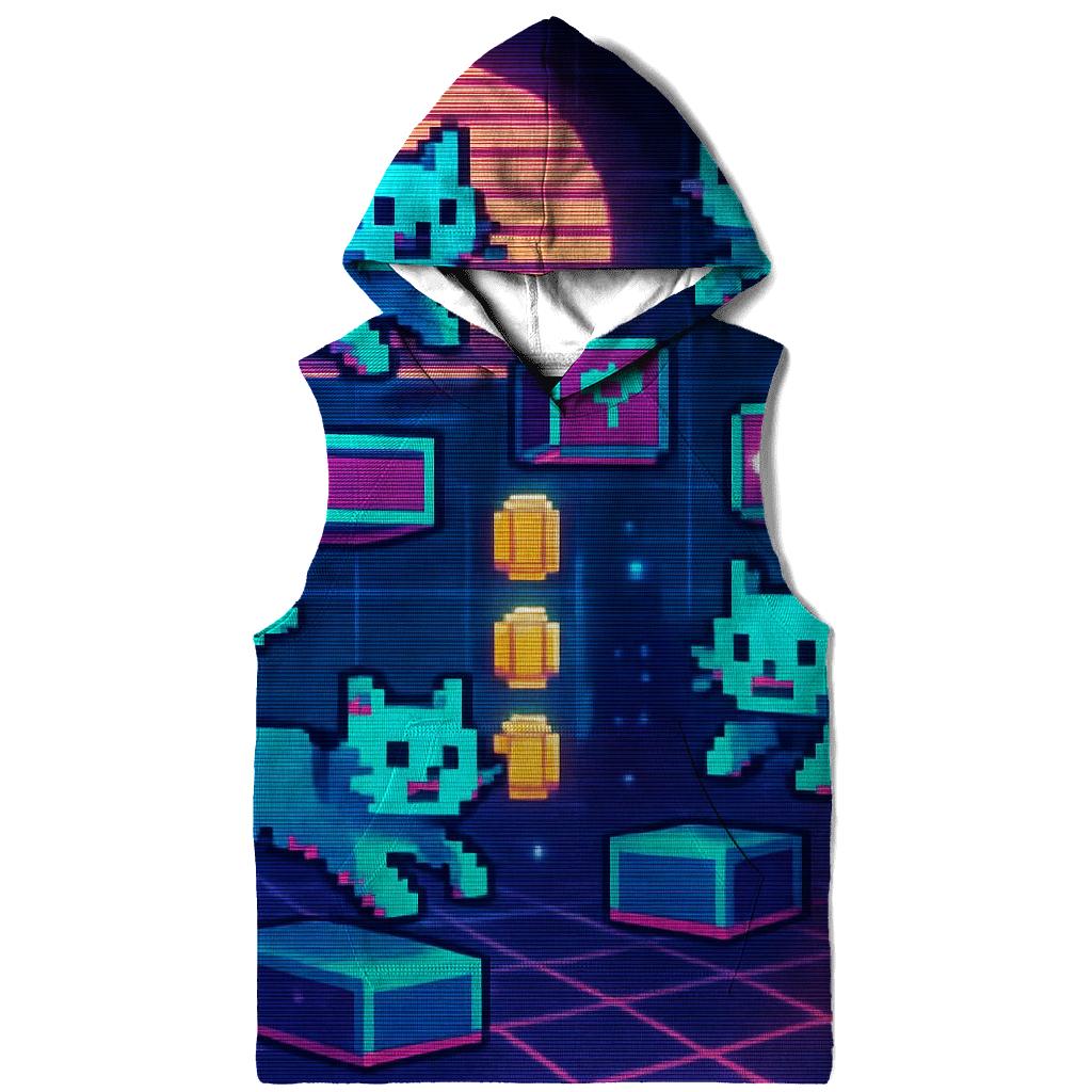 Retro Arcade Pixel Cats custom hoodies