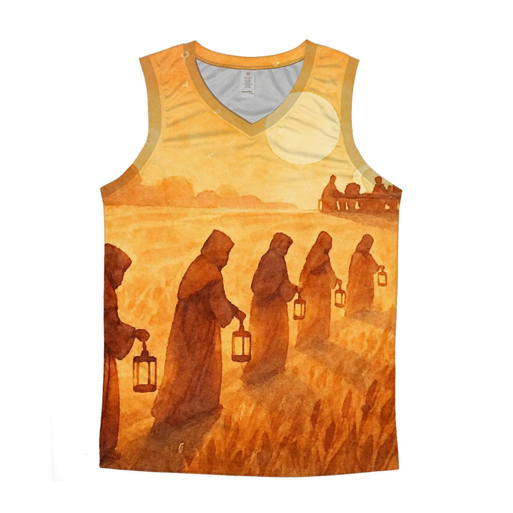 Pilgrim Lantern Procession graphic print tank tops