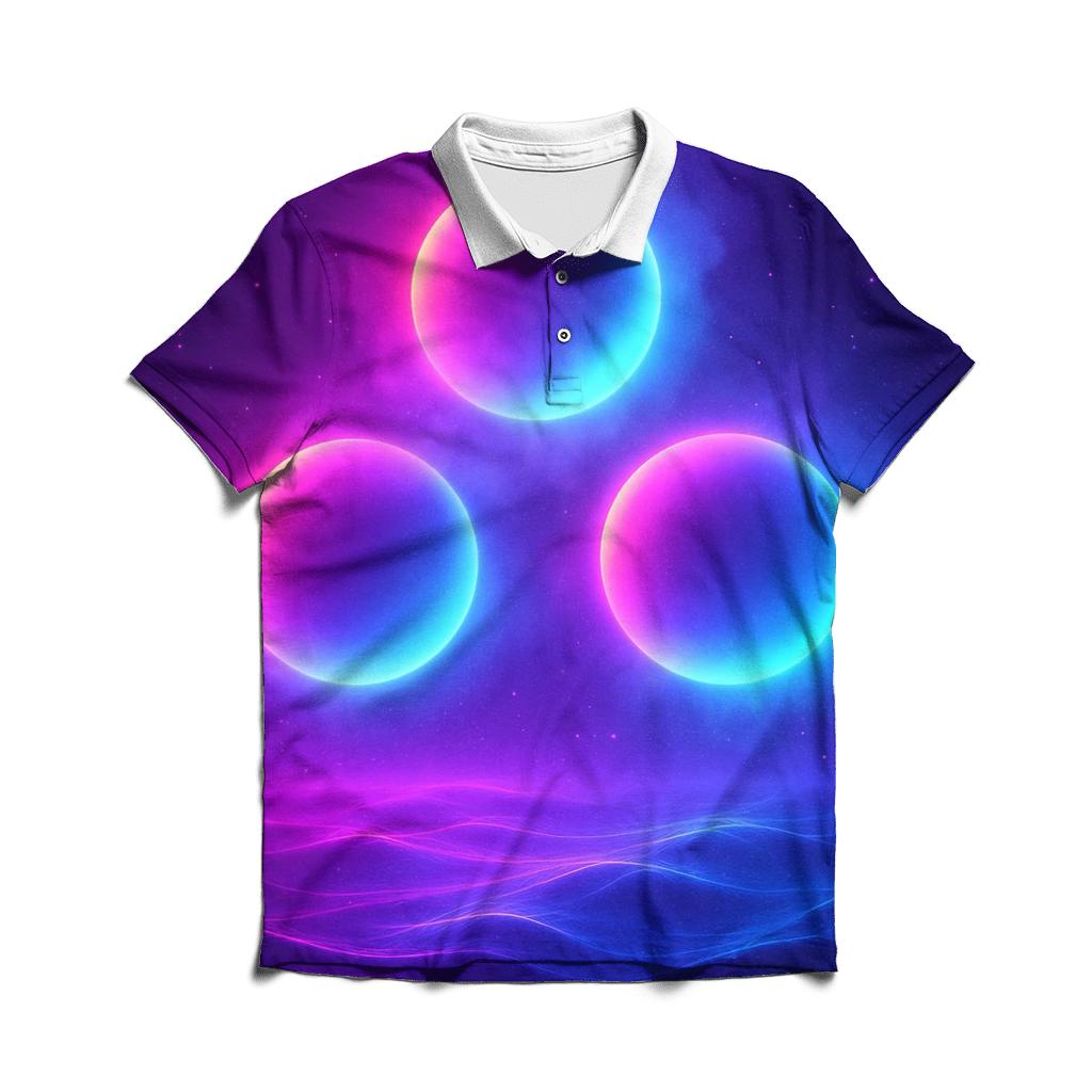 Neon Tide Orbs classic pique polos