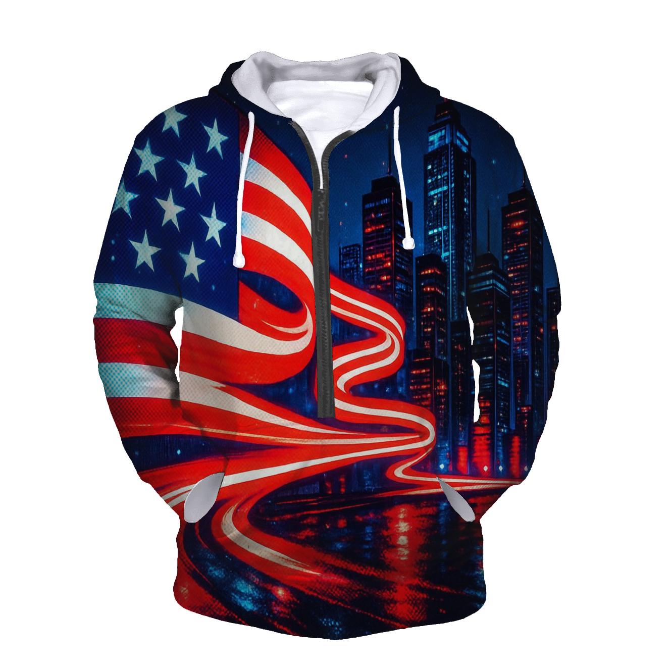 Stars Over Neon Skyline hoodies fashion