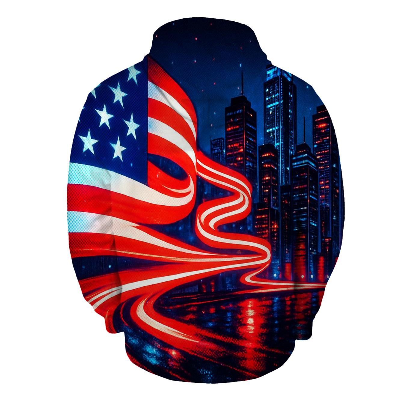 Stars Over Neon Skyline hoodies fashion