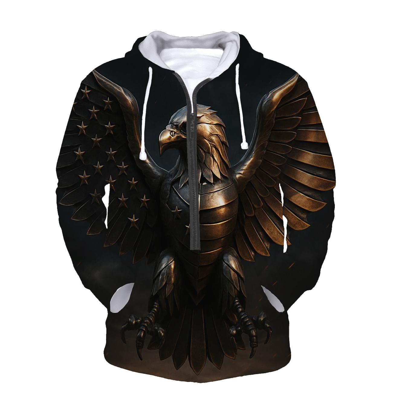 Eagle Herald In Bronze zip-up hoodies