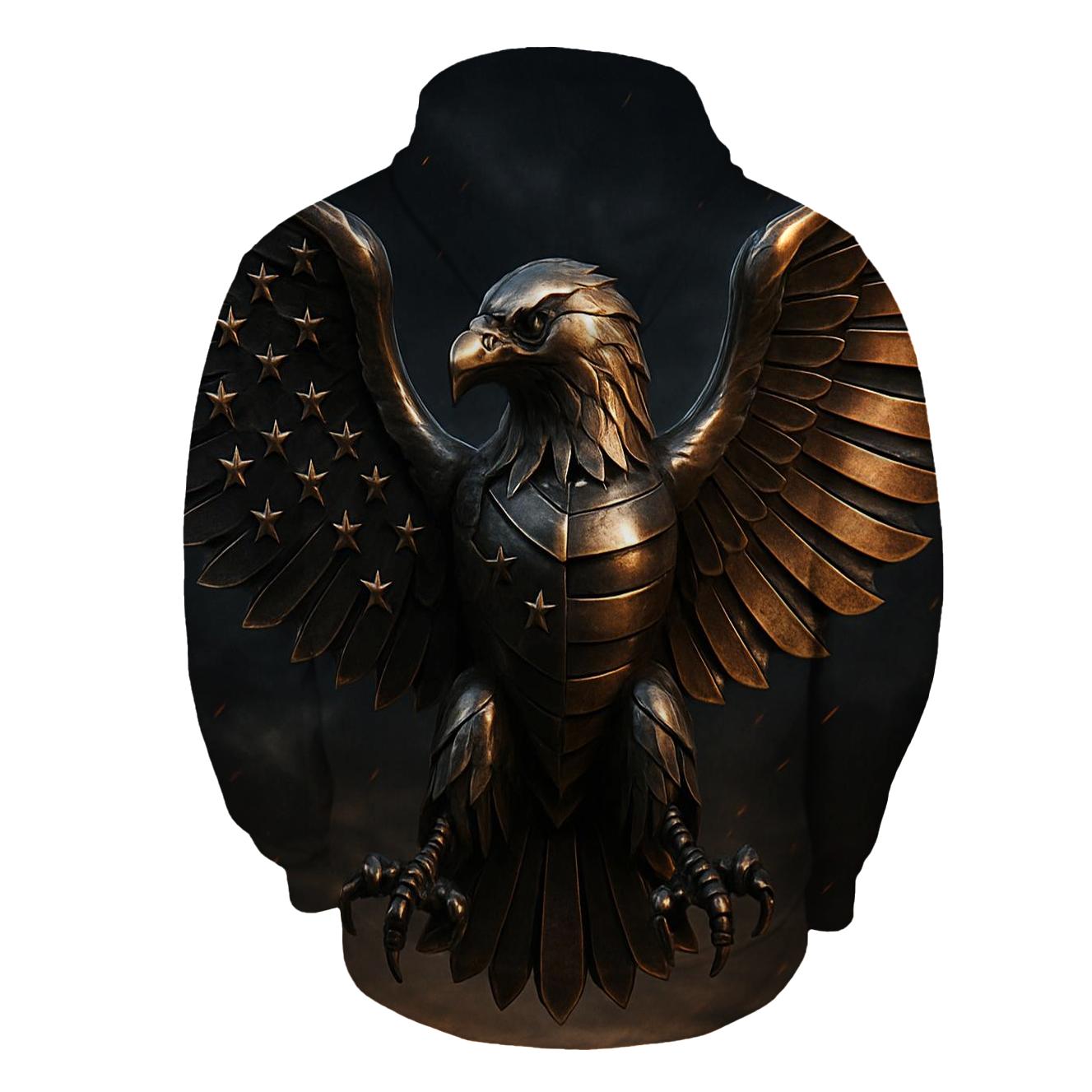 Eagle Herald In Bronze zip-up hoodies