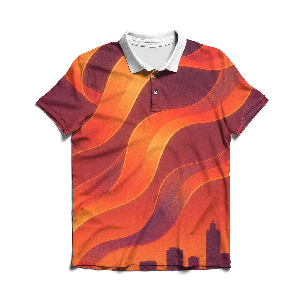 Velvet Sunset Ribbons premium cotton polo shirts