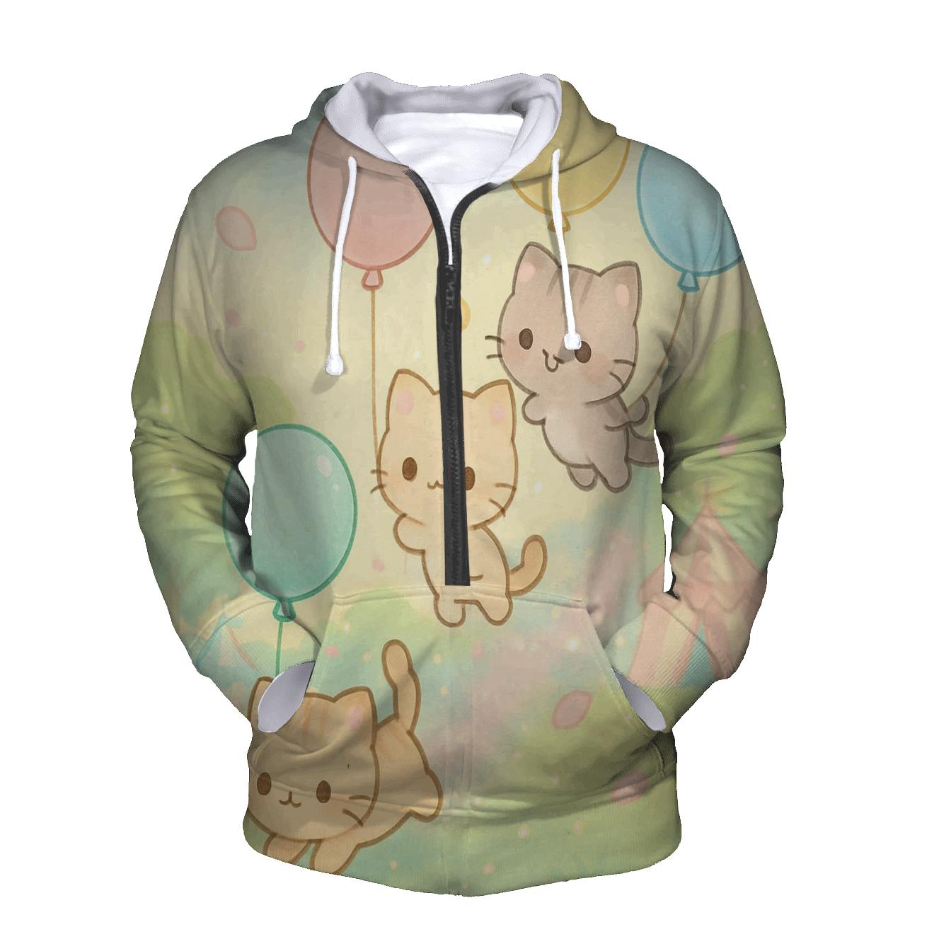 Balloon Parade Kittens graphic hoodies